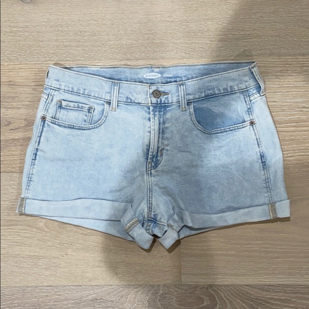 Light blue cute denim shorts